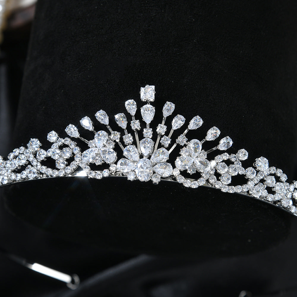 Sparkling Crystal Floral Tiara HP005 