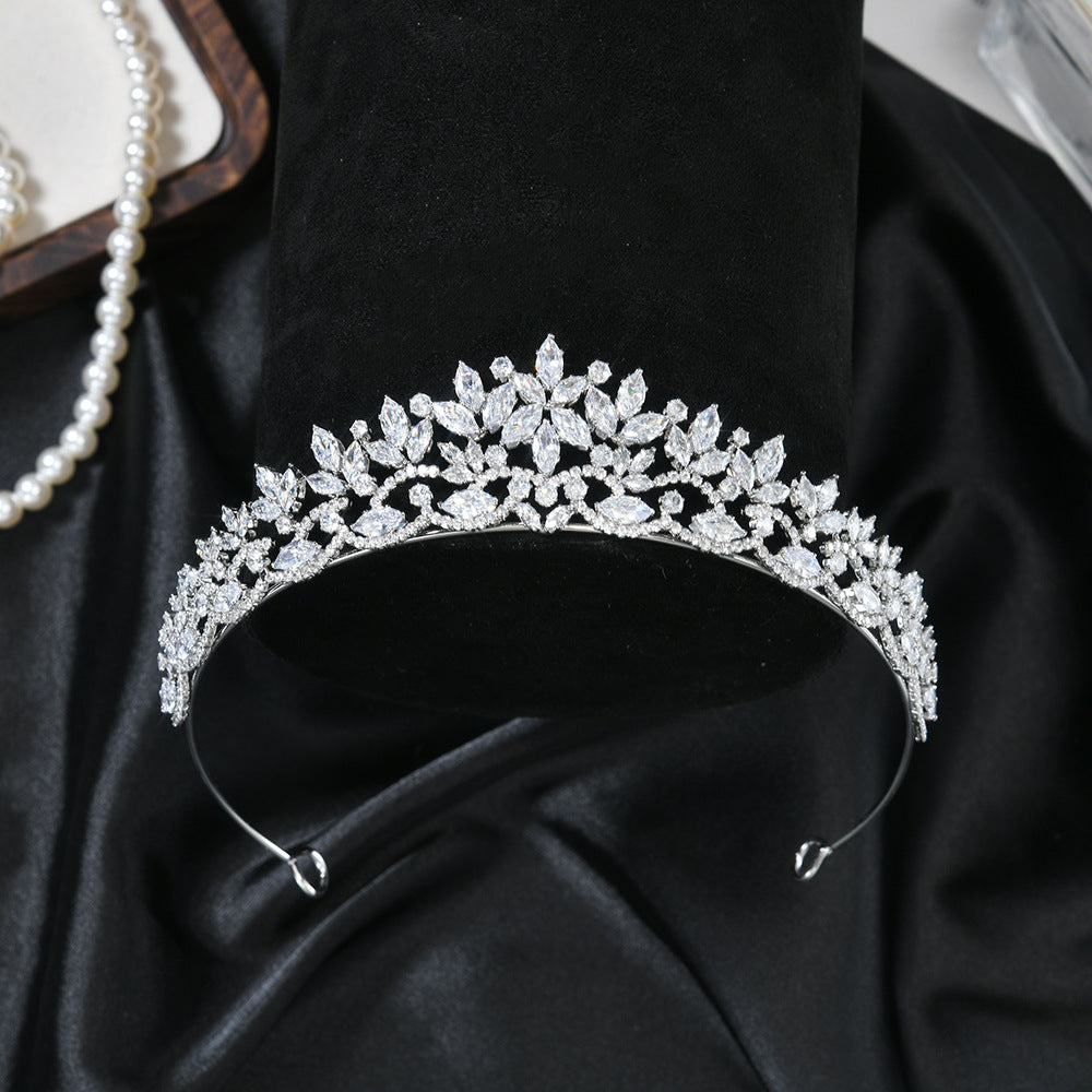Elegant Floral Crystal Tiara HP006 