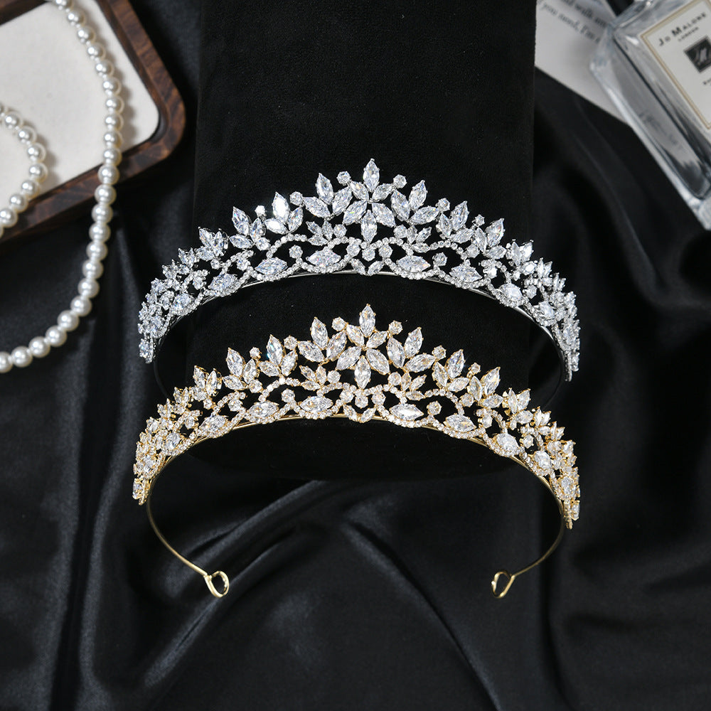 Elegant Floral Crystal Tiara HP006 