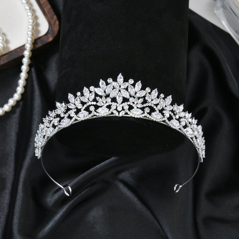 Elegant Floral Crystal Tiara HP006 