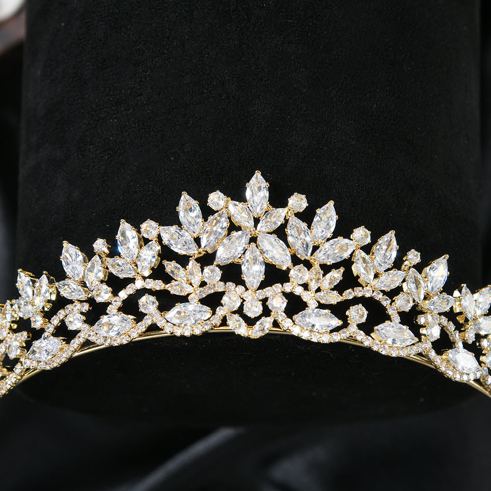 Elegant Floral Crystal Tiara HP006 