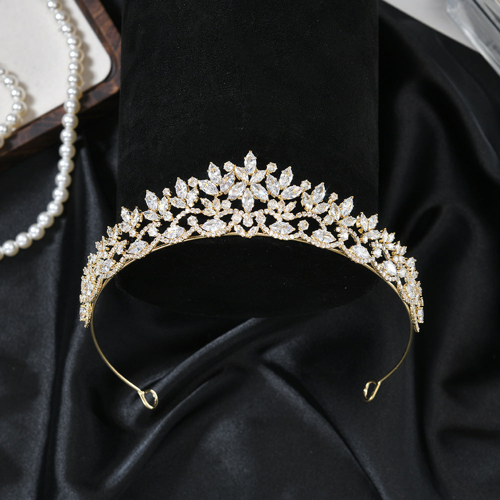 Elegant Floral Crystal Tiara HP006 