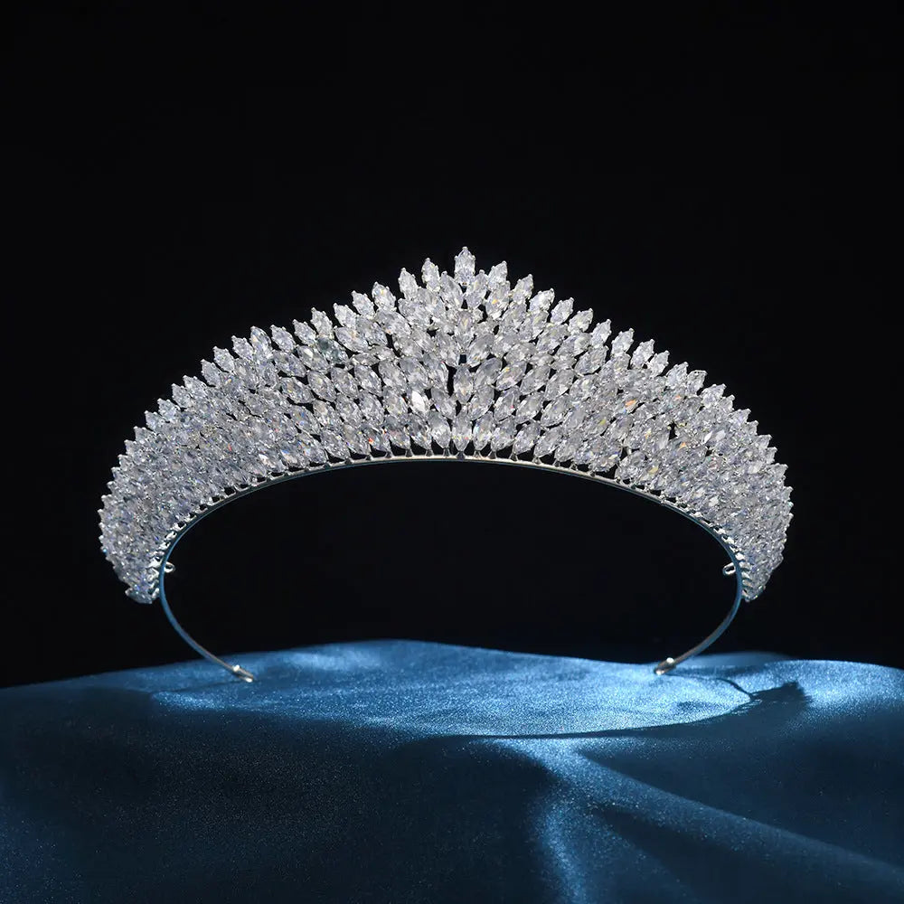 Luxury Full Crystal Leaf Tiara HP008 