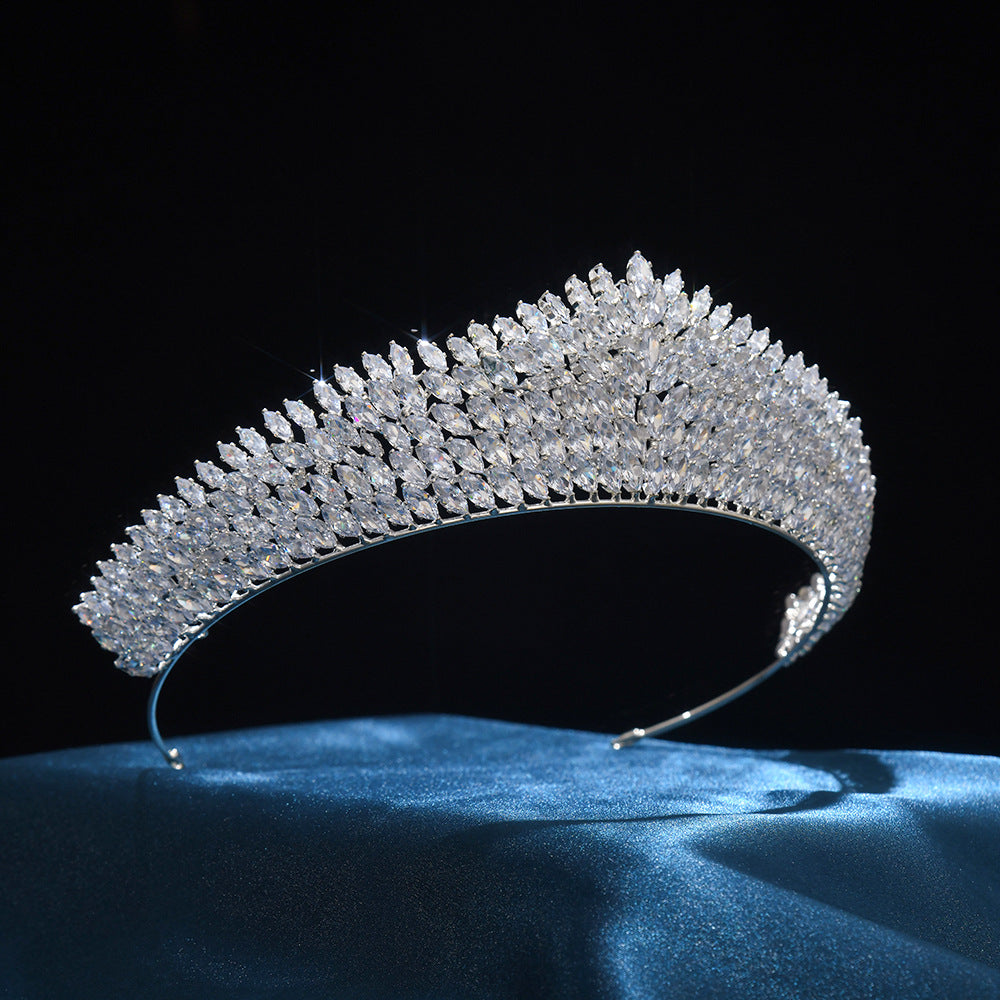 Luxury Full Crystal Leaf Tiara HP008 