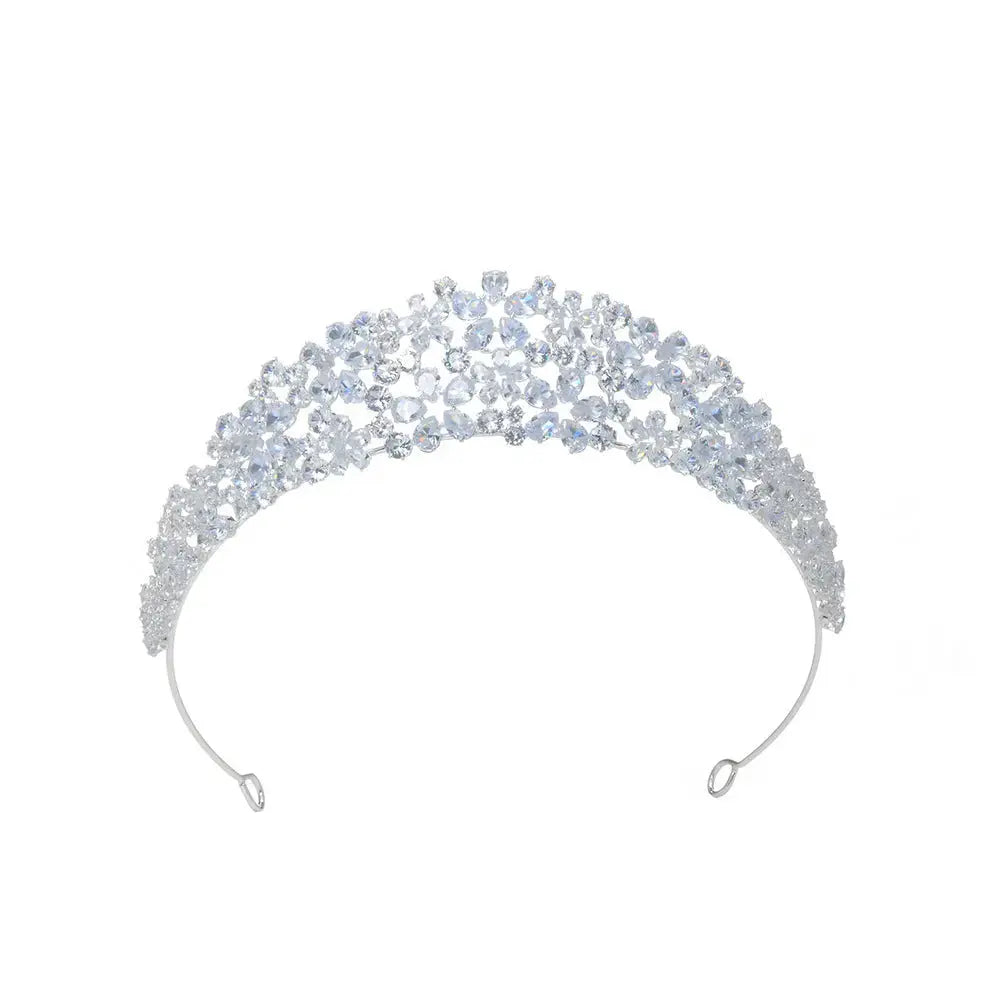 Majestic Cubic Zirconia Crown - Luxury Statement Bridal Headpiece HP013 