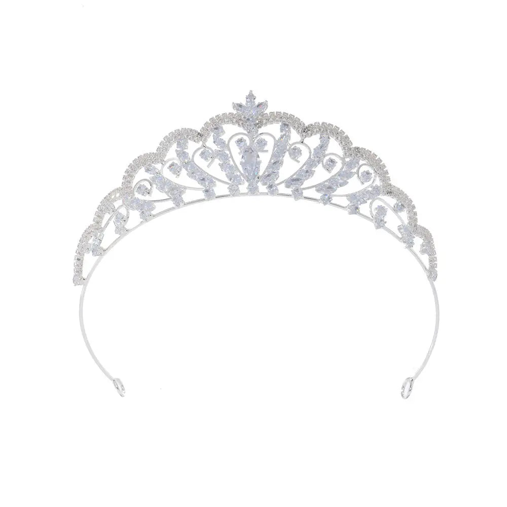 Vintage Crystal Heart Wedding Crown HP014-7