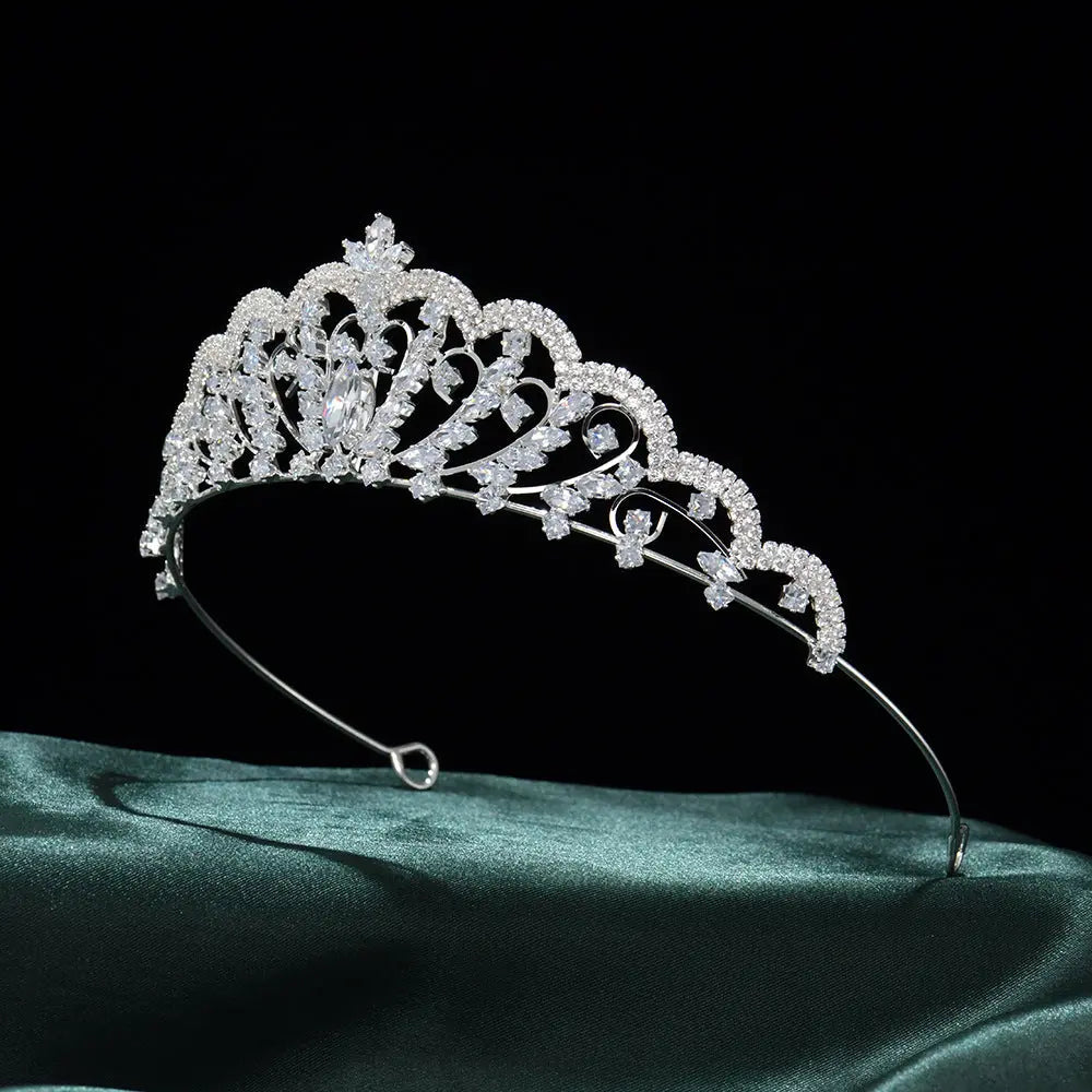 Vintage Crystal Heart Wedding Crown HP014-5
