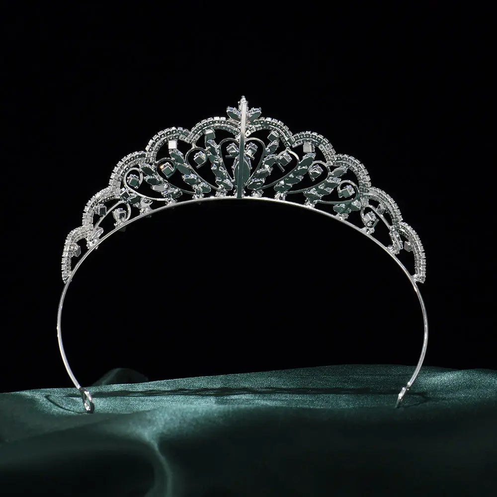 Vintage Crystal Heart Wedding Crown HP014-6