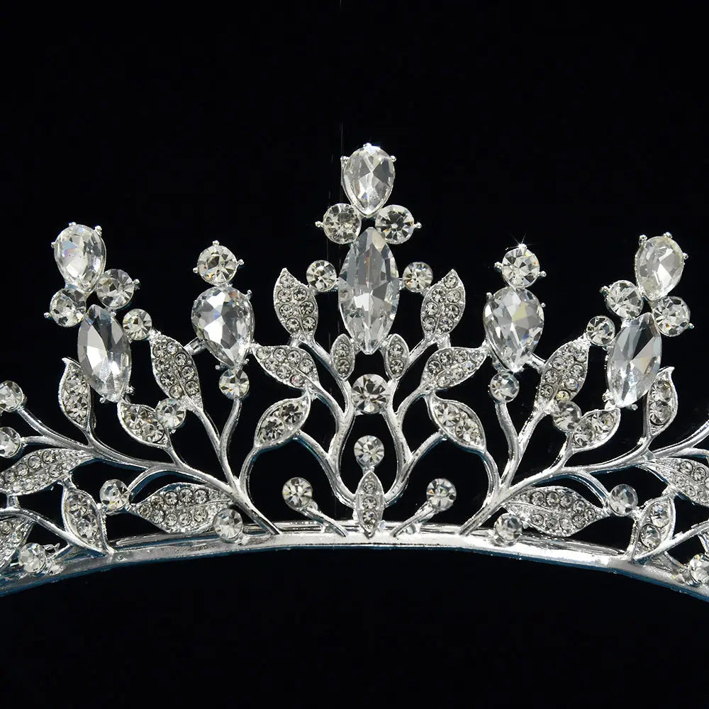 Regal Crystal Leaf & Vine Bridal Tiara HP016-6