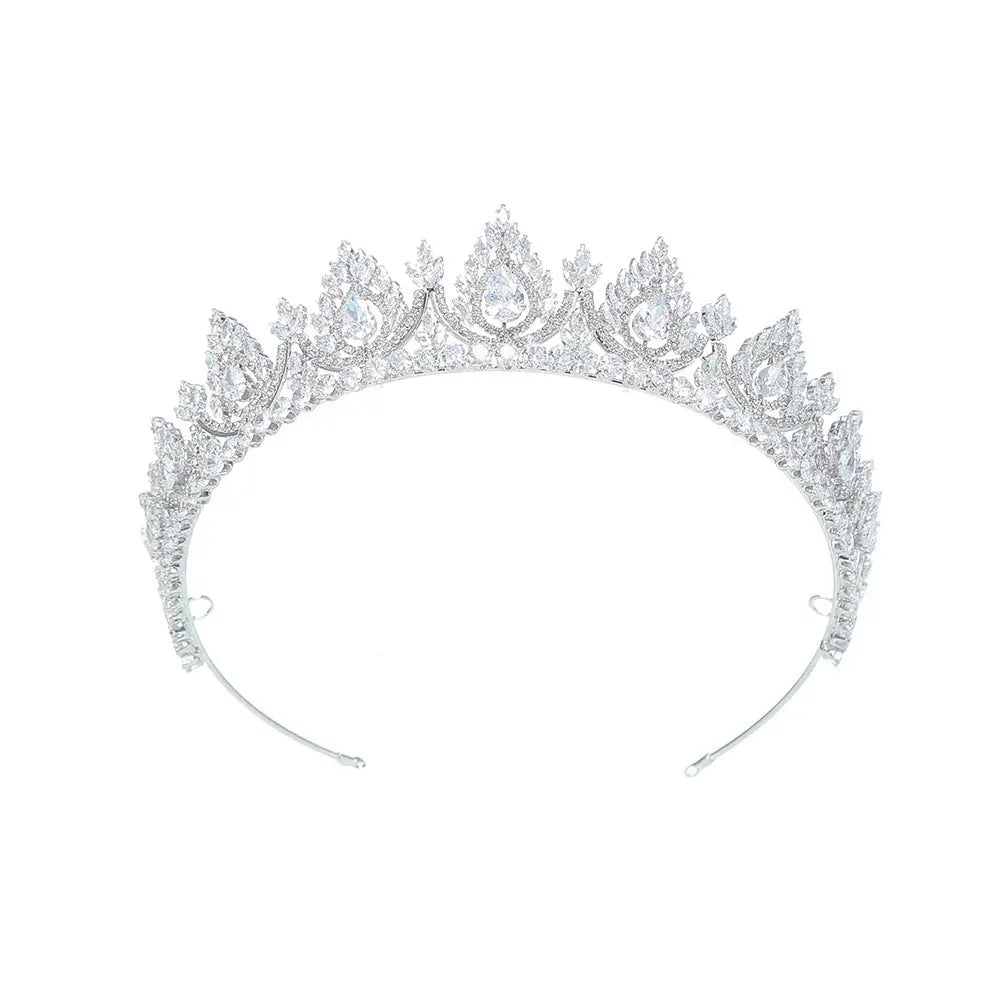 Sparkling Pear Cut Rhinestone Princess Crown HP018-7