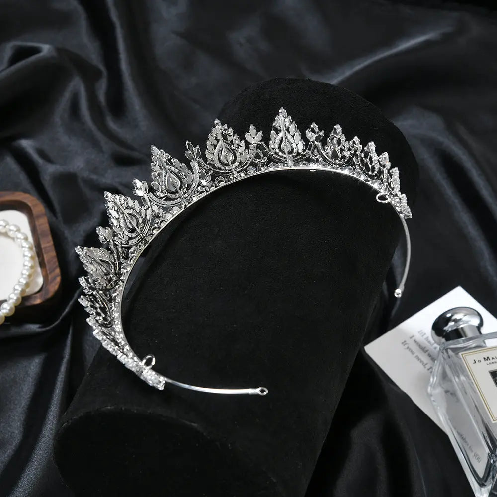 Sparkling Pear Cut Rhinestone Princess Crown HP018-6