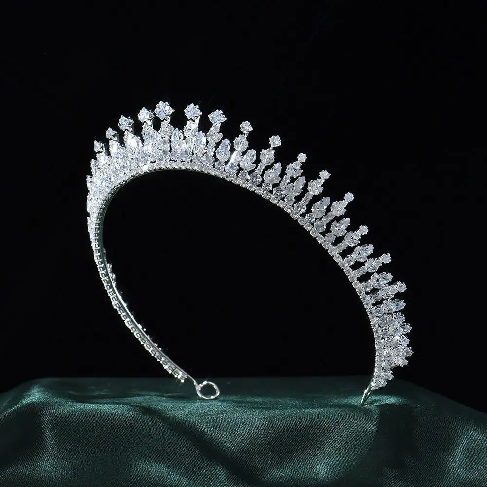 Elegant Sparkling Rhinestone Bridal Tiara Crown Headband for Wedding Promenade Birthday HP026-5