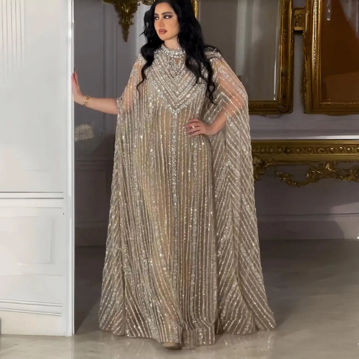 Luxury Dubai Kaftan Arabic 2 Pieces Evening Dress SS691 Luxury Dubai Kaftan Arabic 2 Pieces Evening Dress SS691