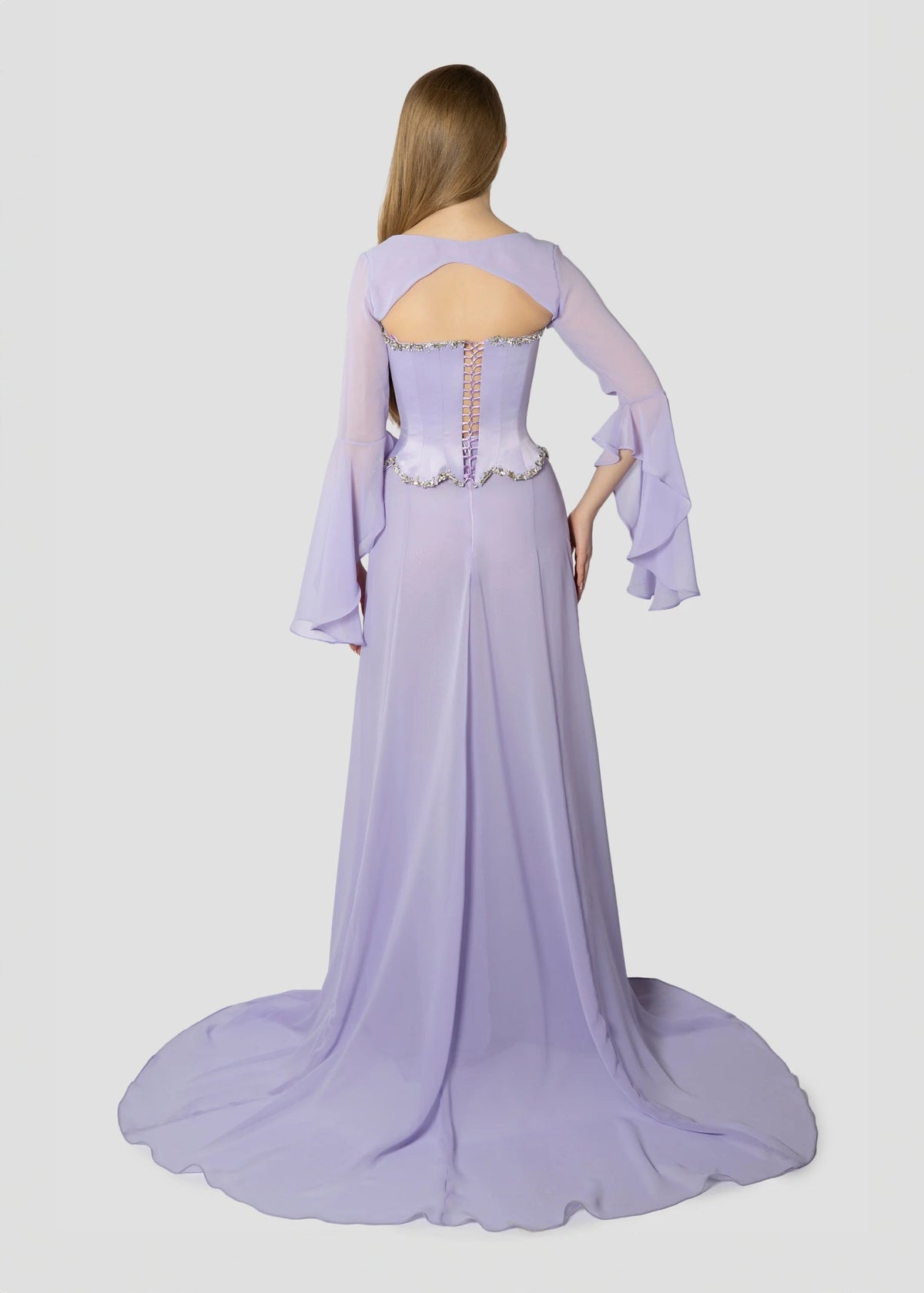 Elegant Arabic Beaded 2 Pieces Evening Dress with Jacket SF274