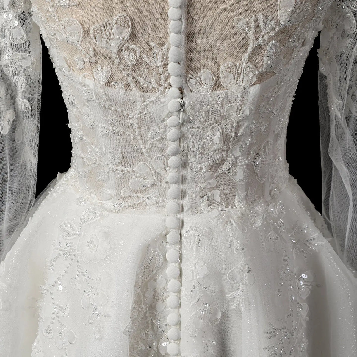 Elegant White Long Sleeve Lace Short Wedding Dress SW721 – SHARONSAID
