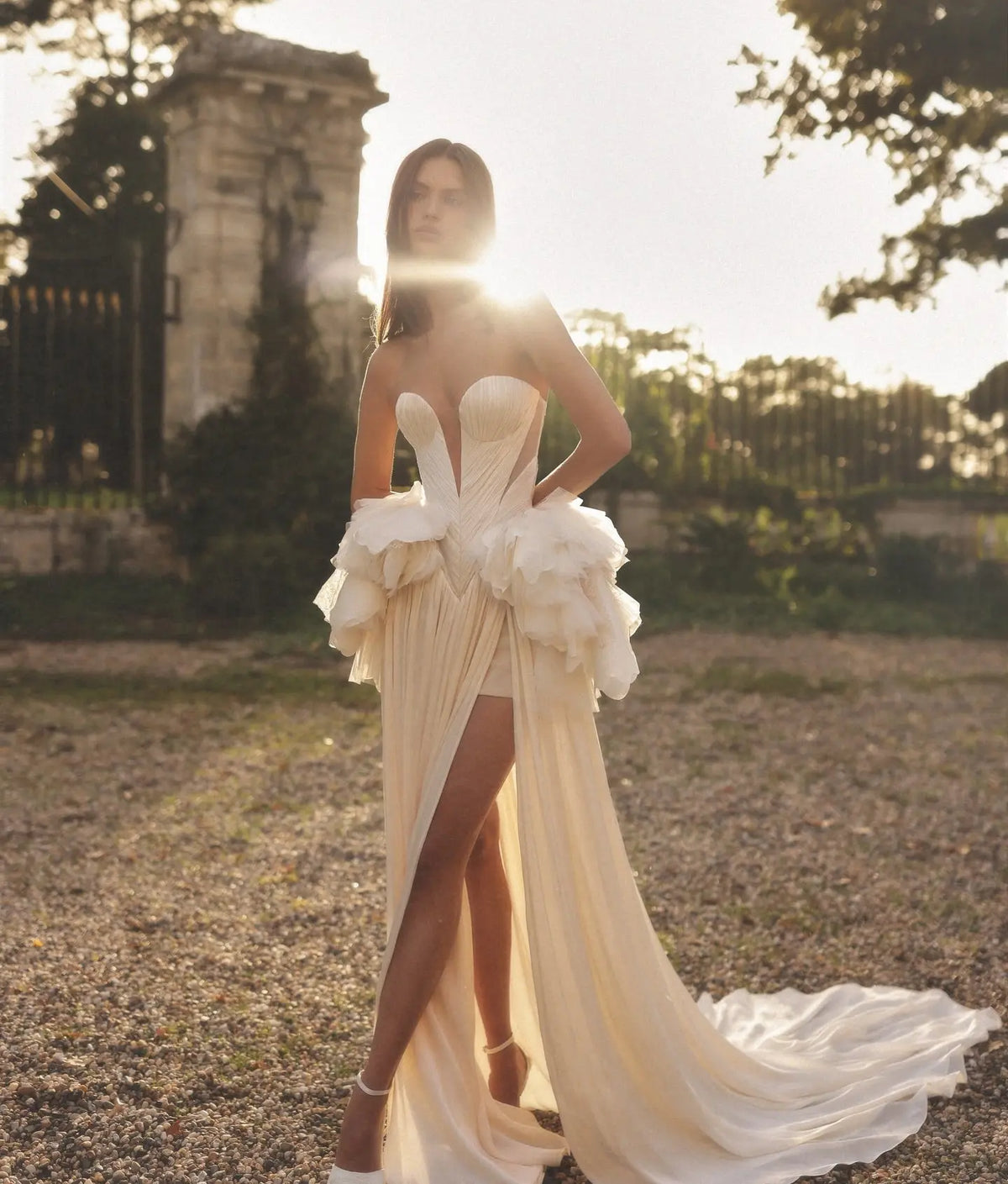 Sexy Plunging Strapless Mermaid Wedding Dresses SW243