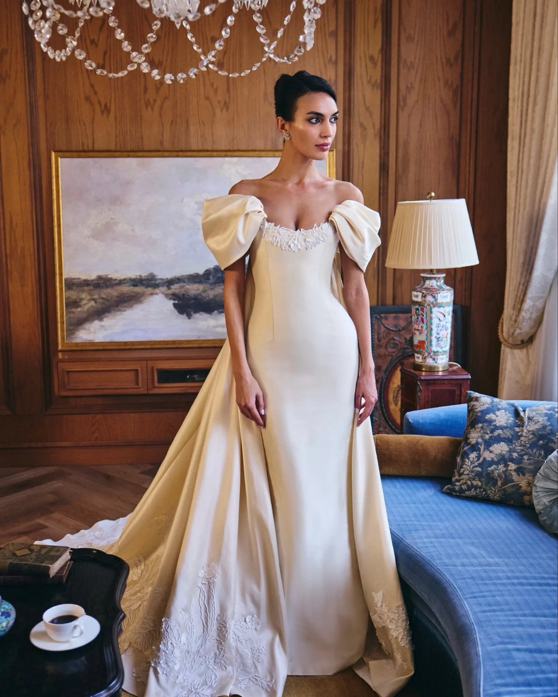 knee length dresses for ladies luxury Vneck Satin Wedding Dresses With Train Red Formal Gown 241068 –  SELINADRESS main image 0