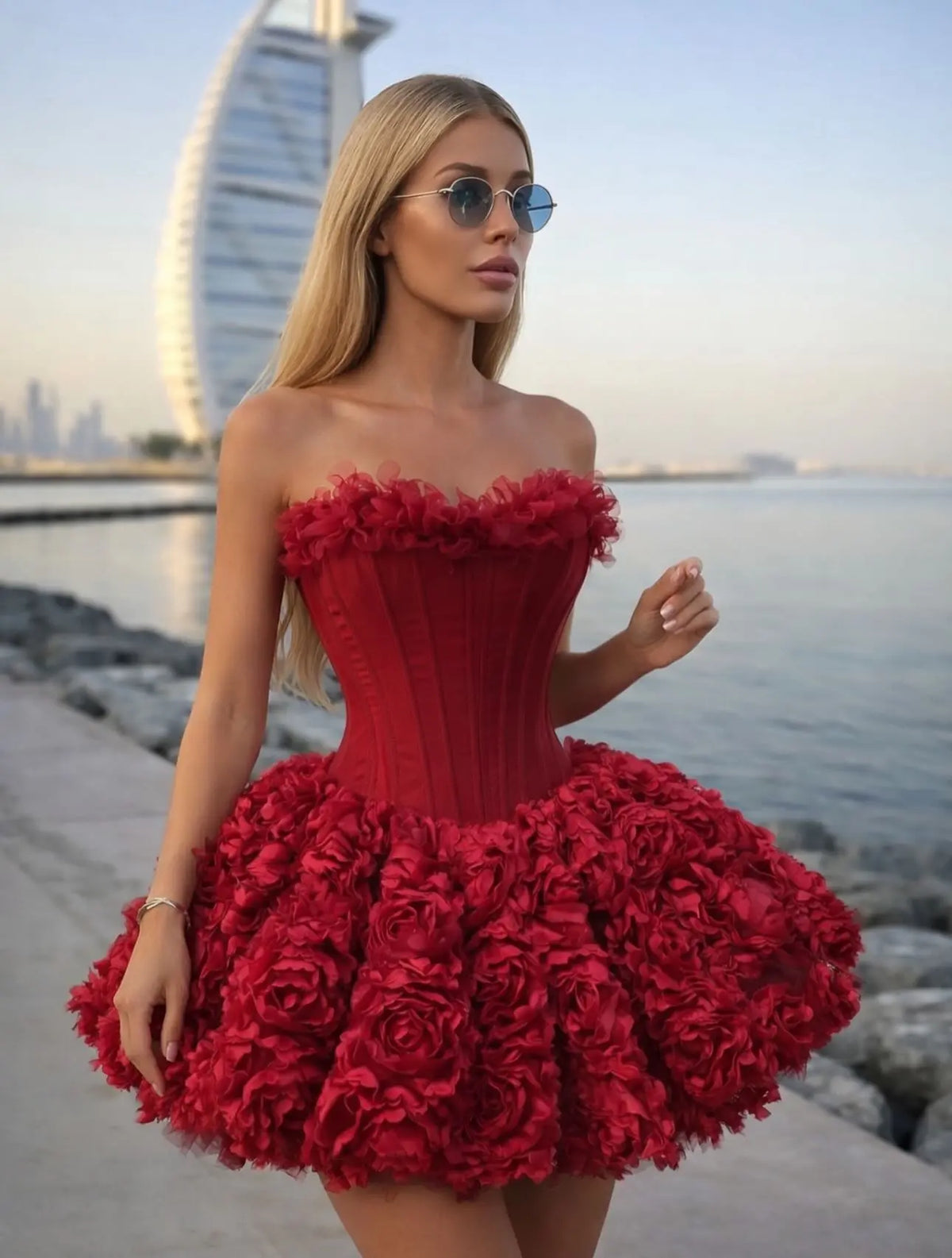 Glamorous Handmade 3D Flower Puffy Skirt Homecoming Dress RM201 – SHARONSAID