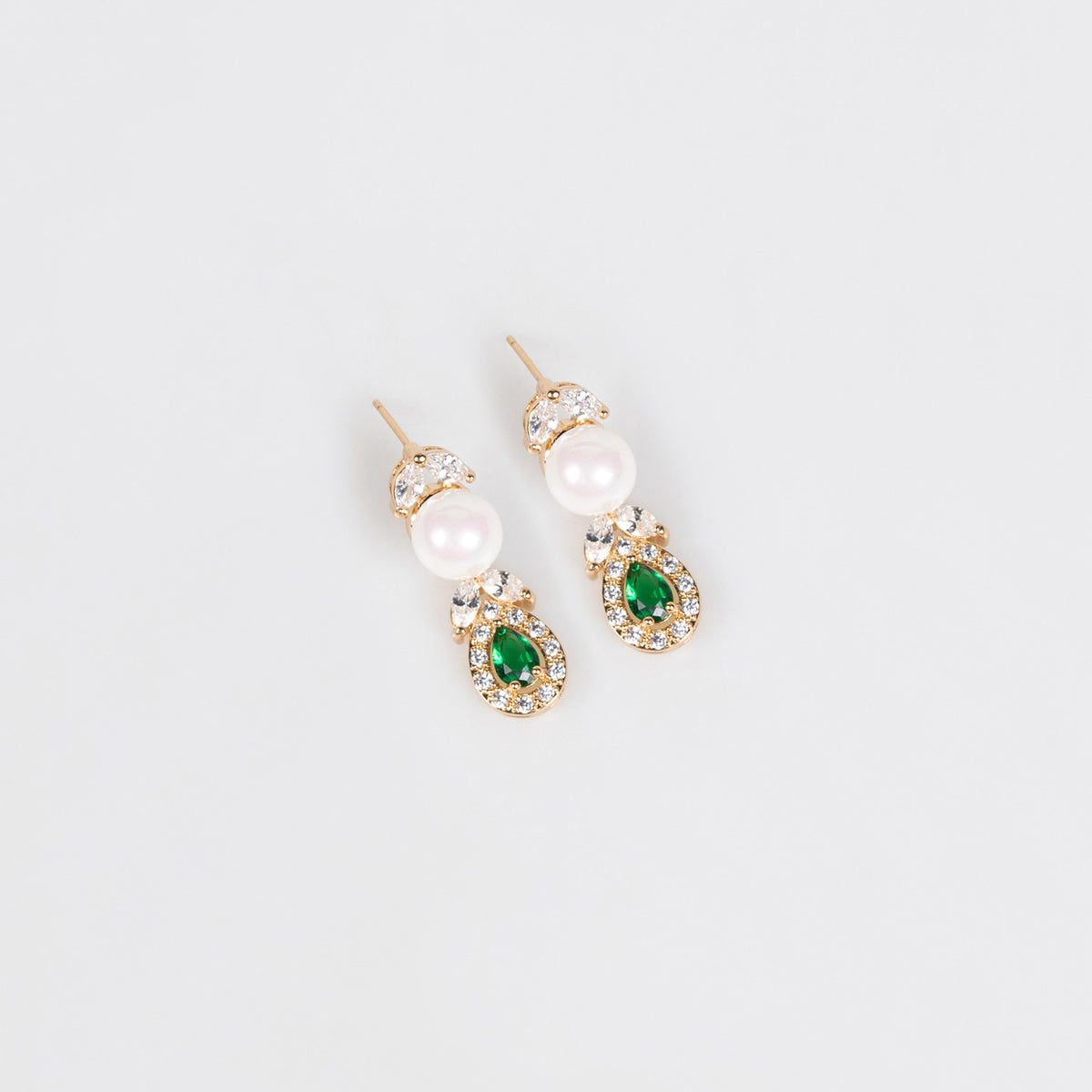 Luxury Pearl Necklace Earrings Diamond Jewelry 