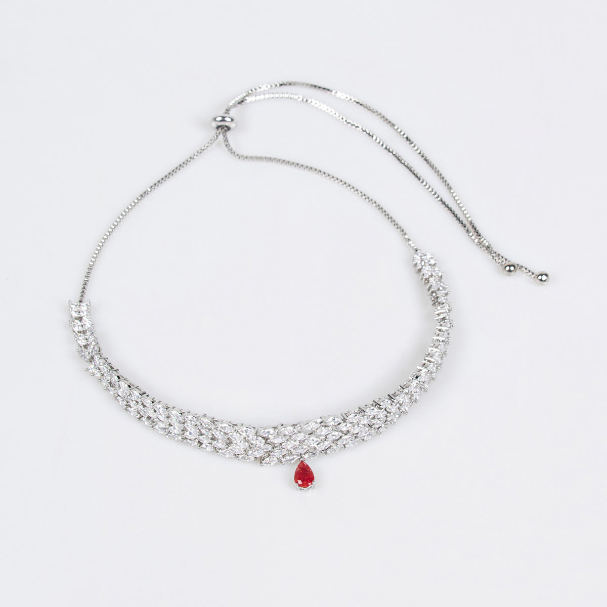 Elegant Beauty Zircon Pull Necklace Jewelry 