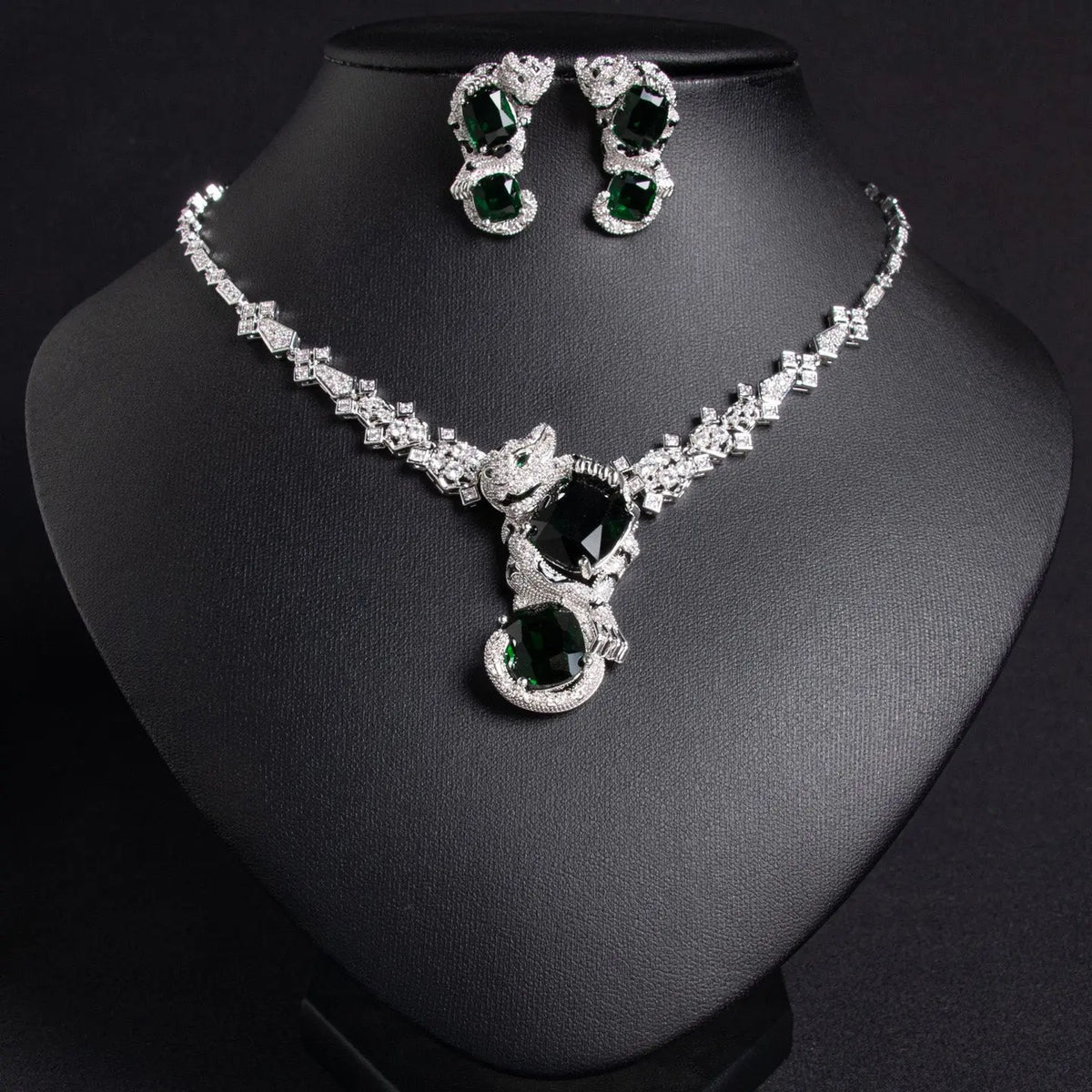 Leopard Vintage Design Necklace Jewelry Set JW013 