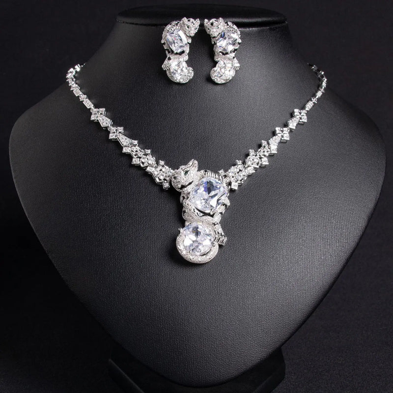 Leopard Vintage Design Necklace Jewelry Set JW013 