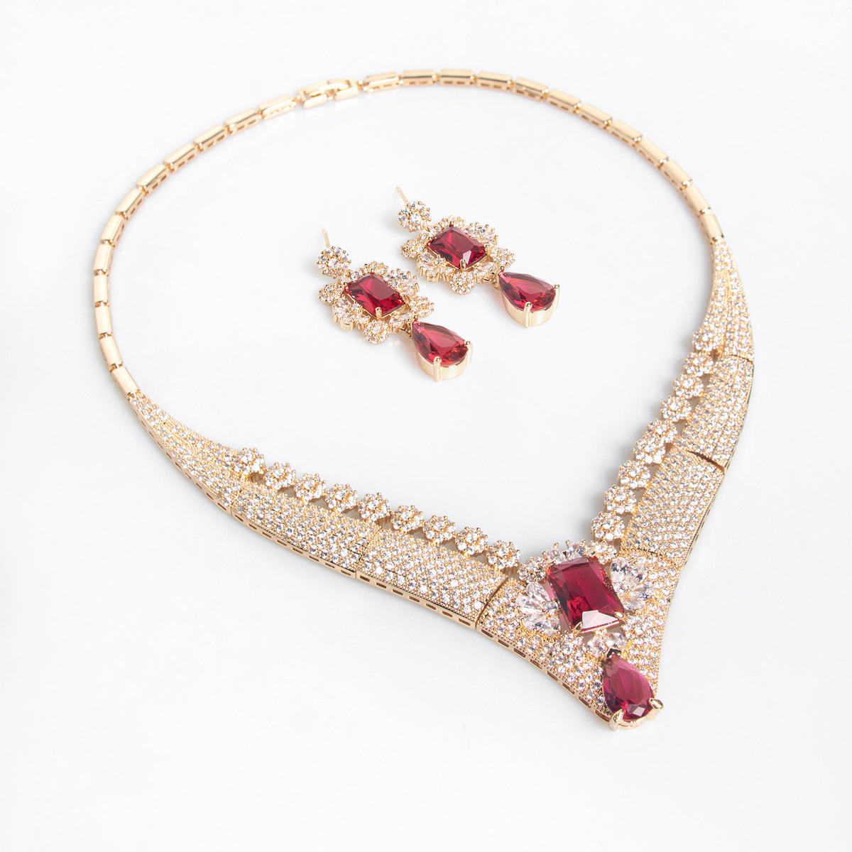 Vintage Necklace and Teardrop Earring Set JW014 