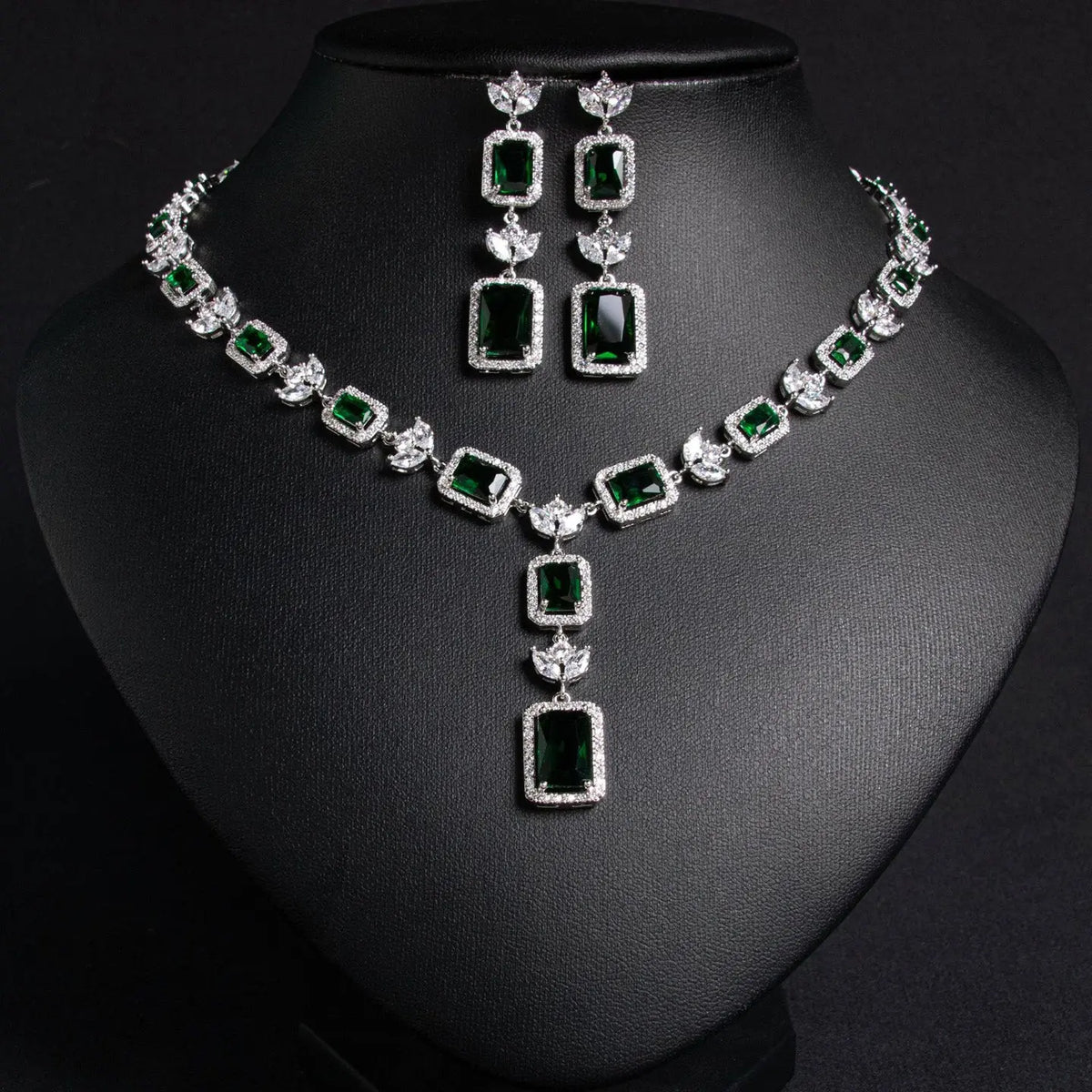 Tassel Earring Necklace Pendant Set JW015 