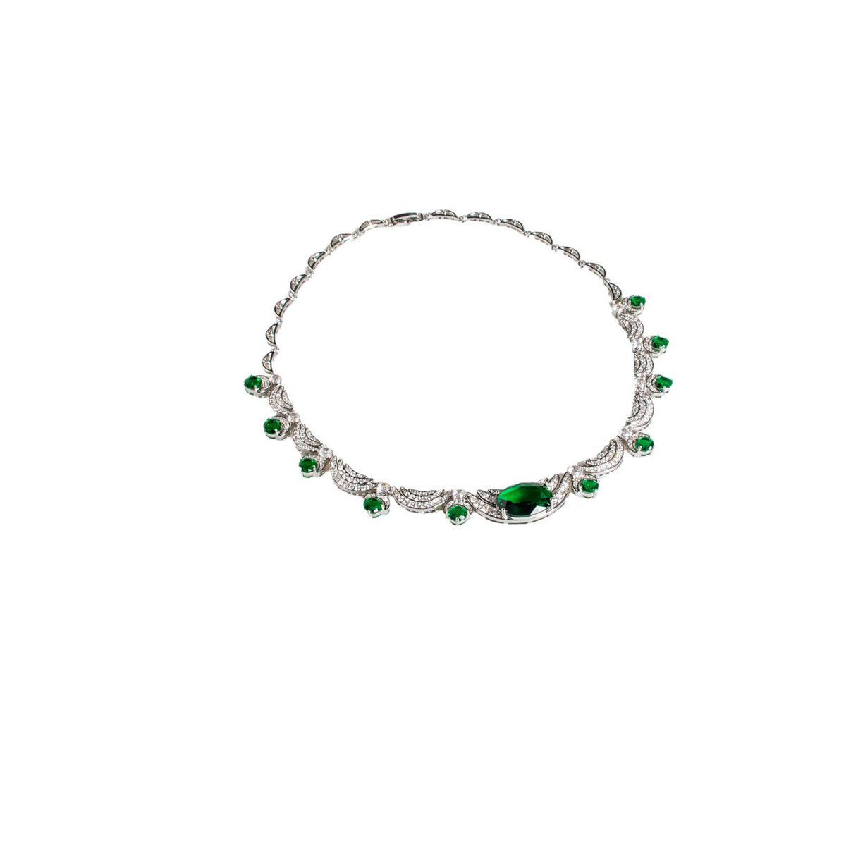 Versatile Simple Zircon Necklace Earring Set 