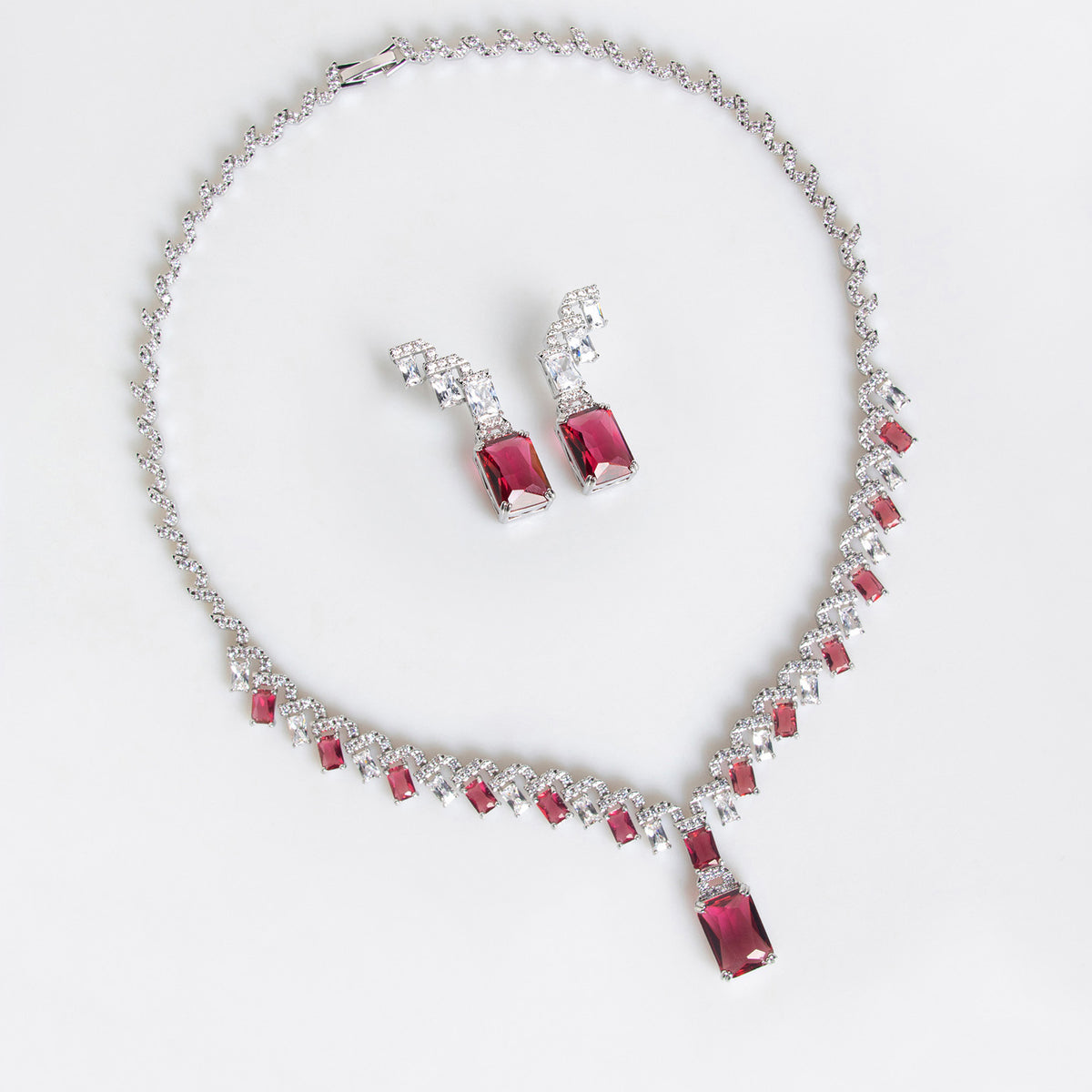 Versatile Square Pendant Earring Jewelry Set 