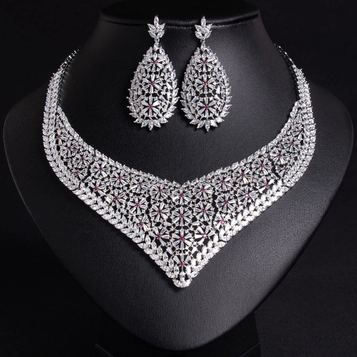 Simple Floral Wheat Ear Necklace and Earring Set JW028 