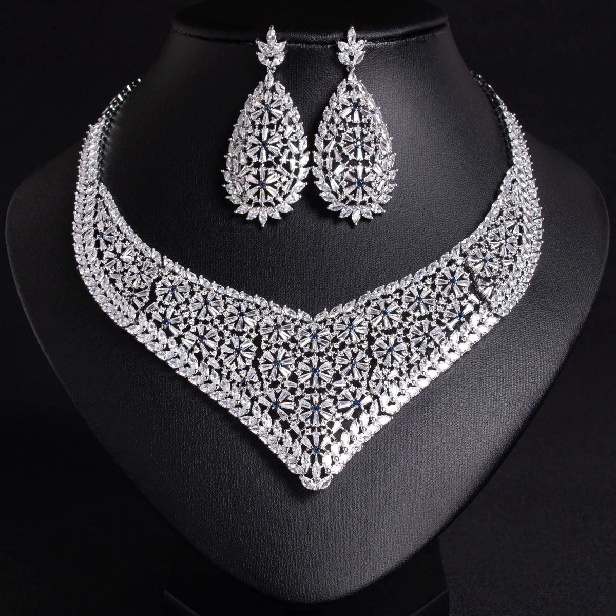 Simple Floral Wheat Ear Necklace and Earring Set JW028 