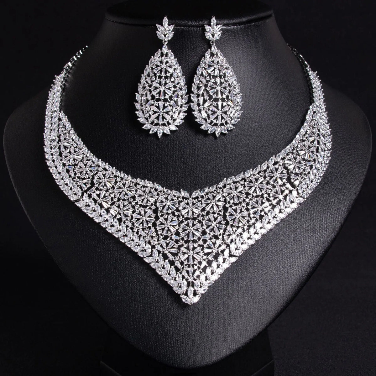 Simple Floral Wheat Ear Necklace and Earring Set JW028 