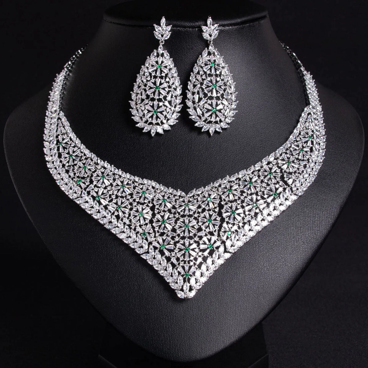 Simple Floral Wheat Ear Necklace and Earring Set JW028 