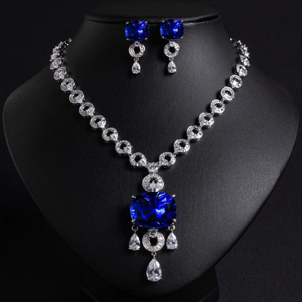 Exaggerated Unique Diamond Vintage Necklace Set JW037 