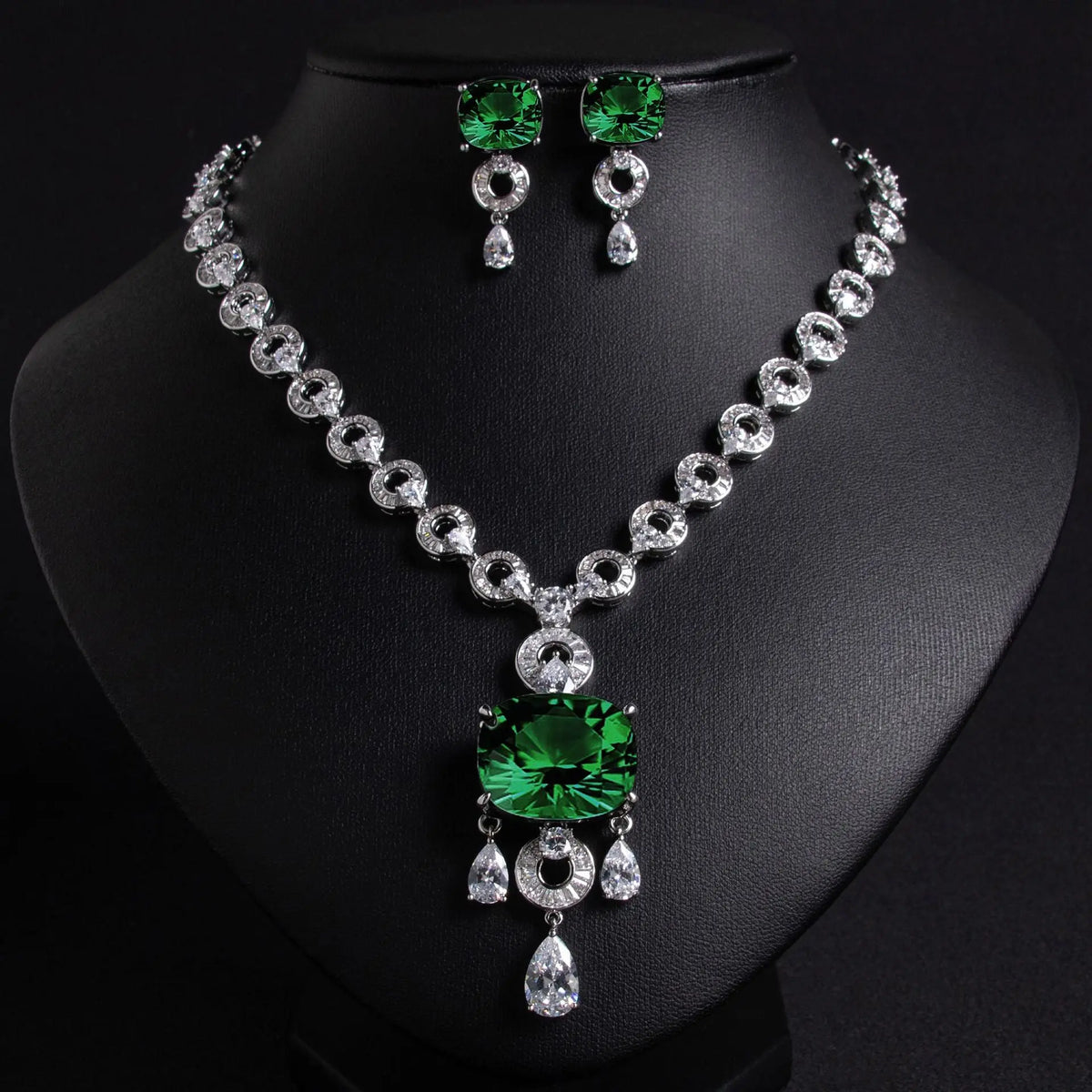 Exaggerated Unique Diamond Vintage Necklace Set JW037 