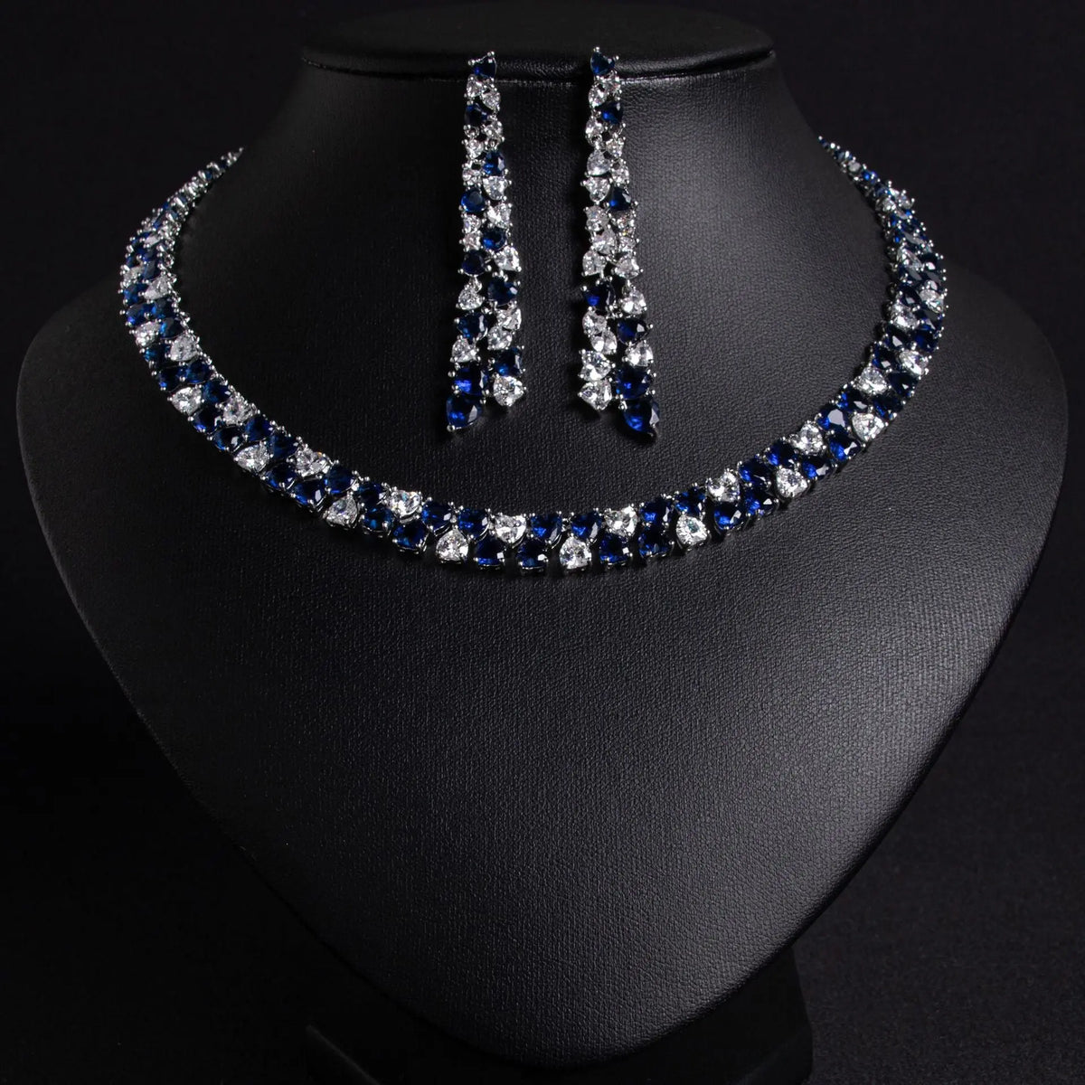 Luxury Diamond Necklace and Earring Set JW045 