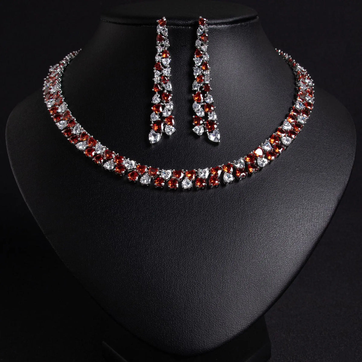 Luxury Diamond Necklace and Earring Set JW045 