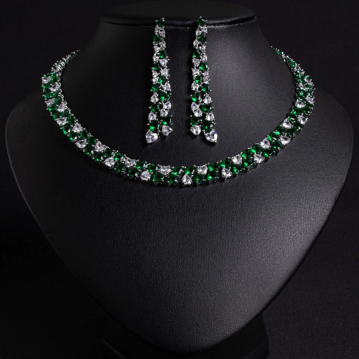 Luxury Diamond Necklace and Earring Set JW045 