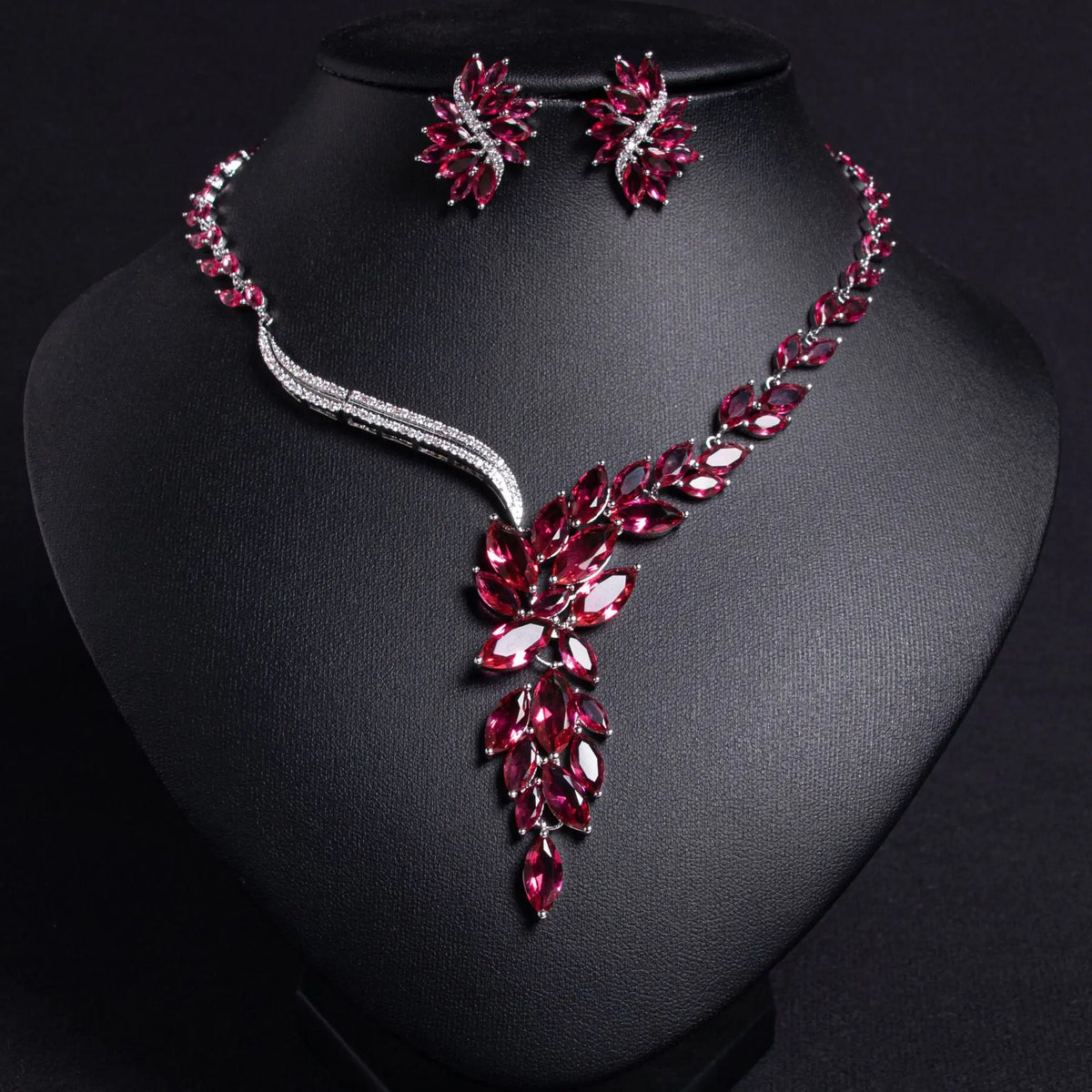 Elegant Phoenix Flower Vine Zircon Jewelry Set JW058 