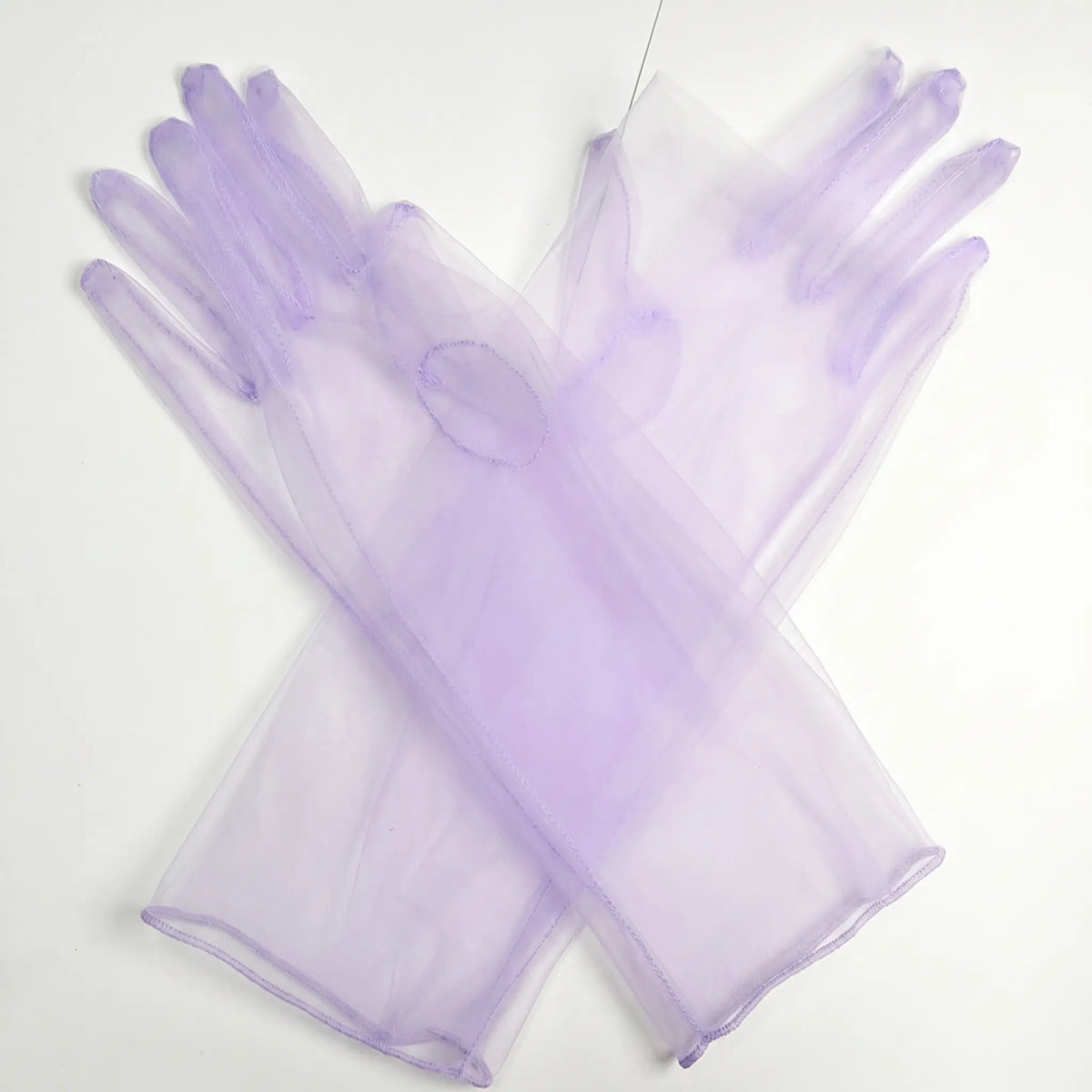 Sheer Tulle Long Gloves For Wedding Prom Bridal GL001-8