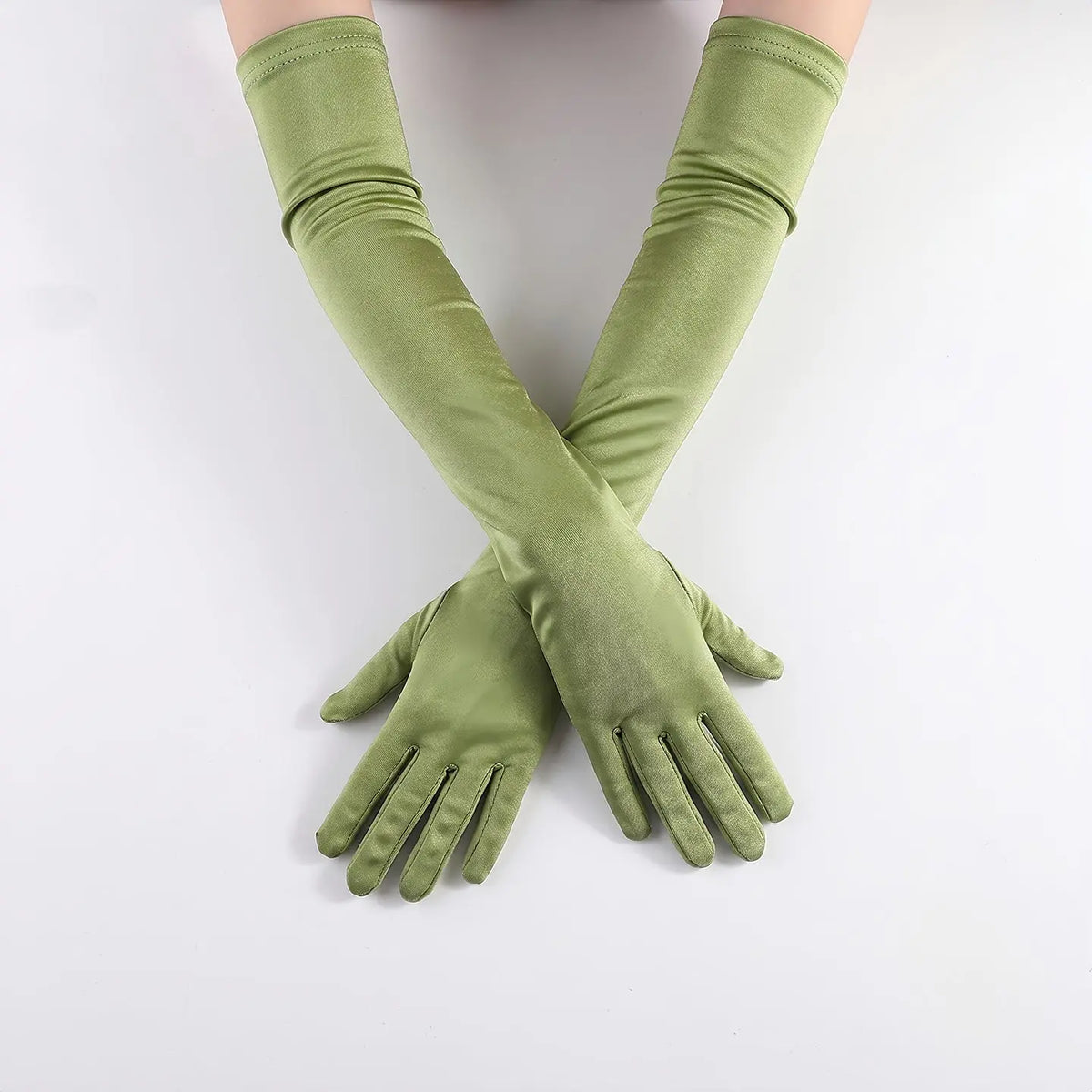 Long Satin Weeding Gloves  Bridal Prom  Accessories GL003-17