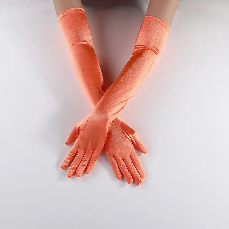 Long Satin Weeding Gloves  Bridal Prom  Accessories GL003-18