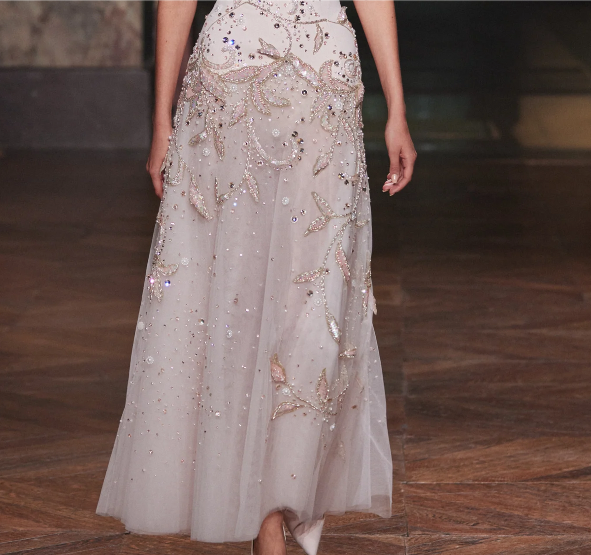 Luxury Blush Pink Crystal Short Sleeve 2 Pieces Evening Dress SS518 