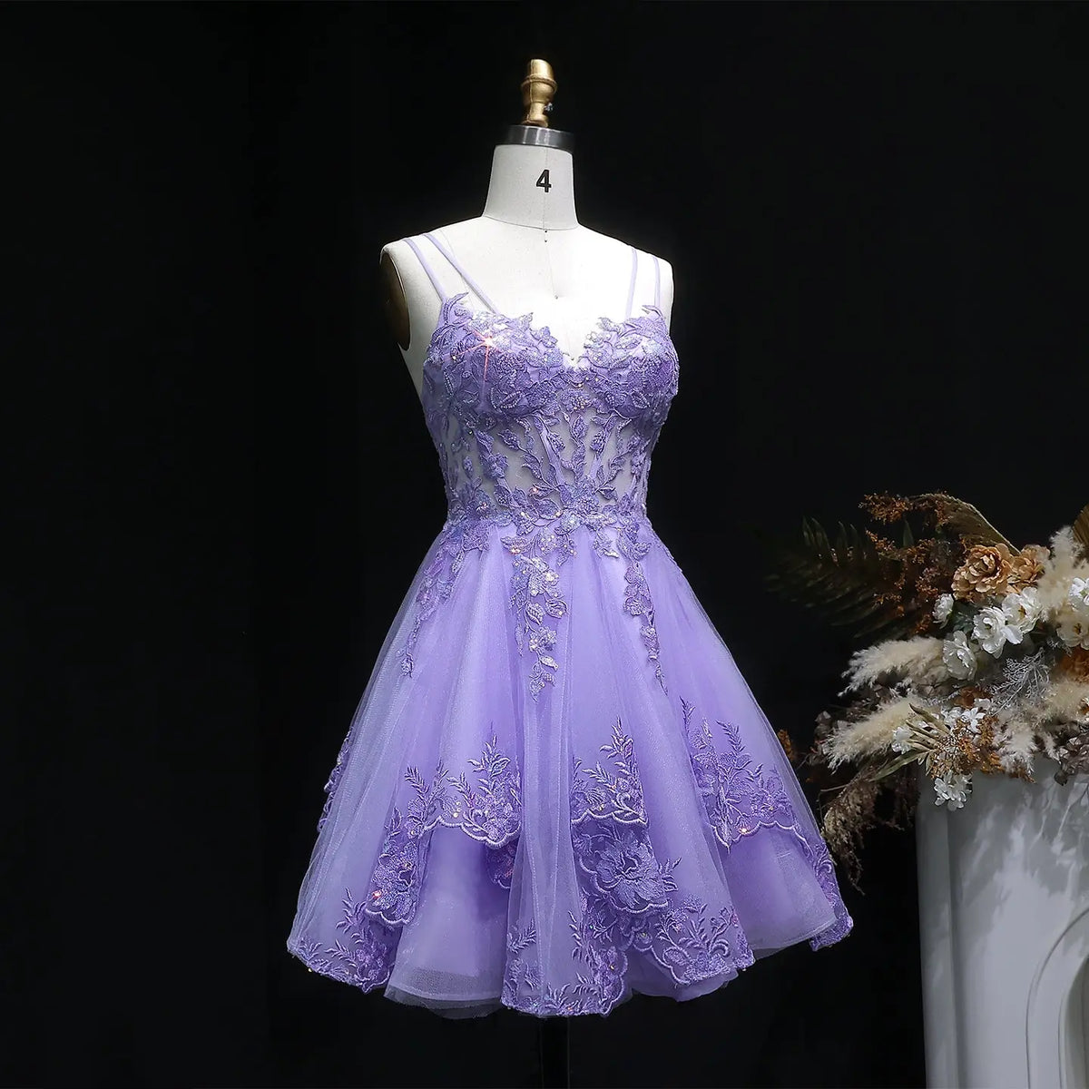 purple and silver homecoming dress Cute Bodycon Sweetheart Light Purple Sequins Short Homecoming Dresses AB24082104 Anniebride