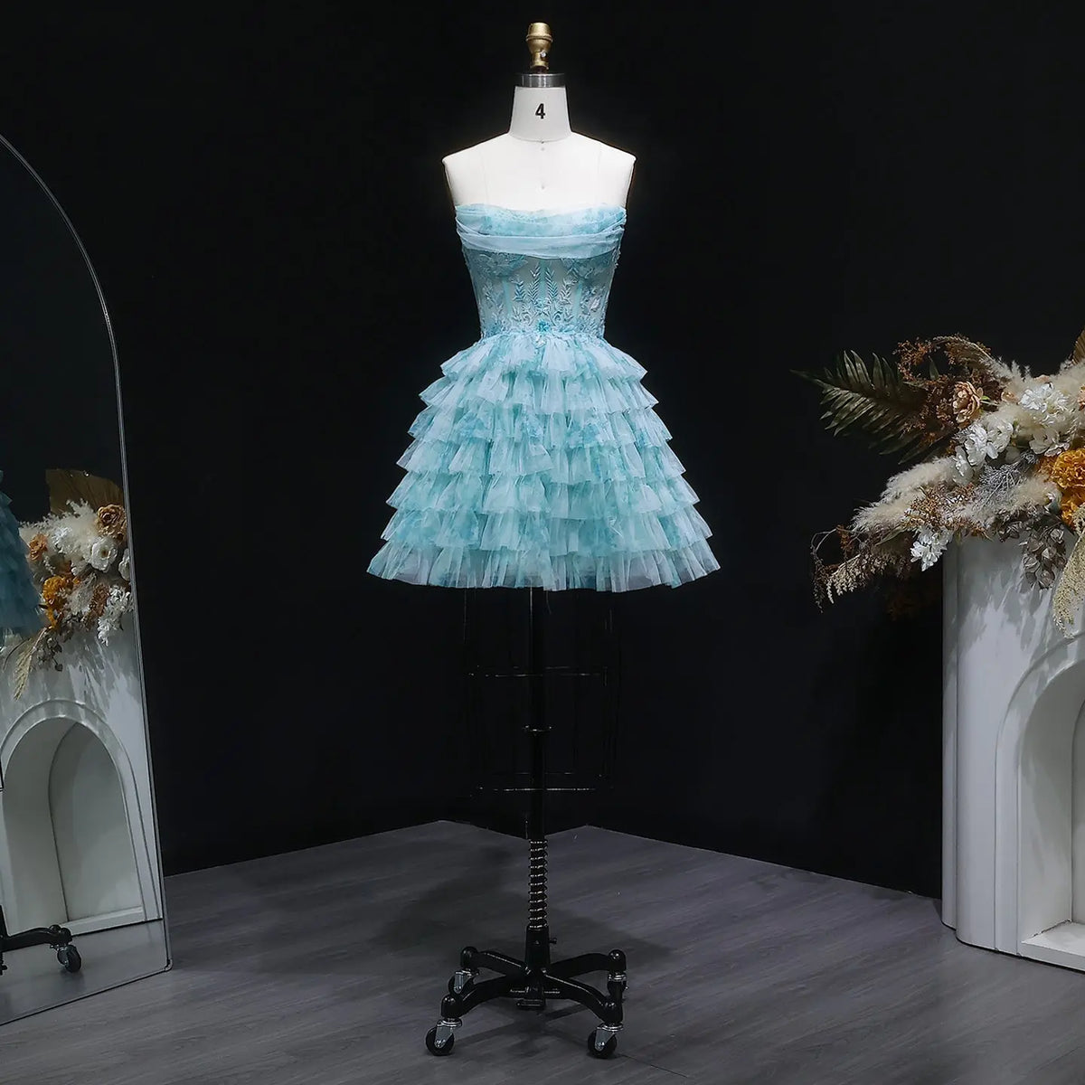 Elegant Sky Blue Strapless Lace Corset A-Line Homecoming Dress RM133 – SHARONSAID Elegant Sky Blue Strapless Lace Corset A-Line Homecoming Dress RM133 – SHARONSAID