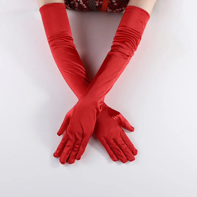 Long Satin Weeding Gloves  Bridal Prom  Accessories GL003-20