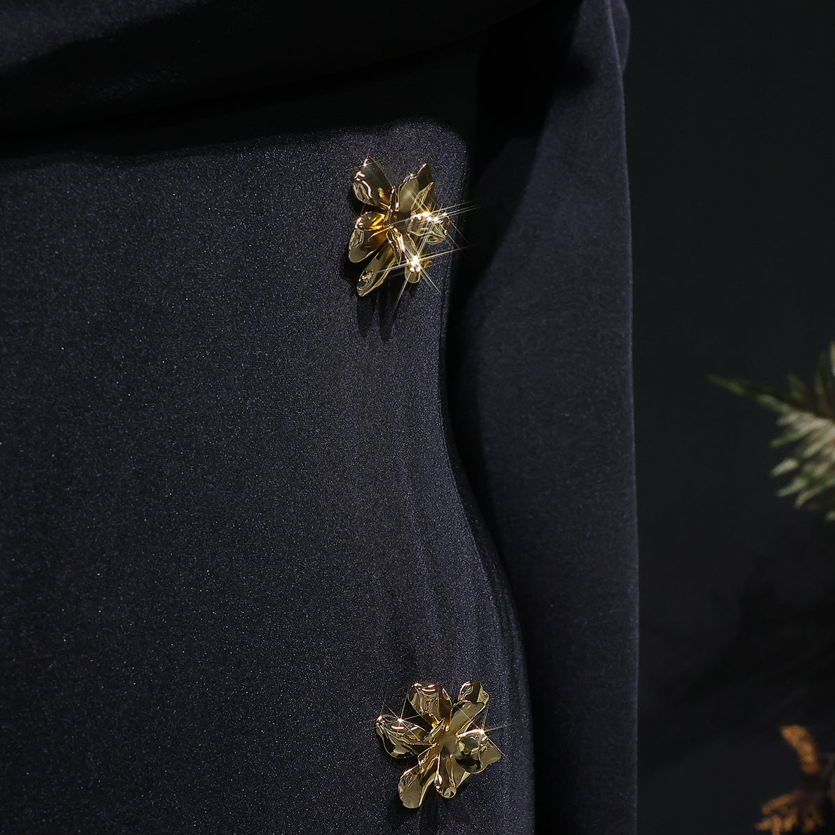 Elegant Off White Satin Arabic Evening Dress with Cape SF536 