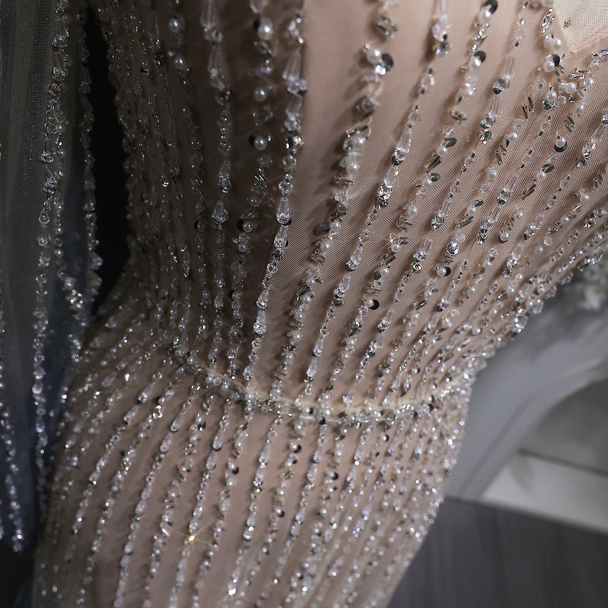 Luxury Long Sleeve Off Shoulder Evening Dress SS328 