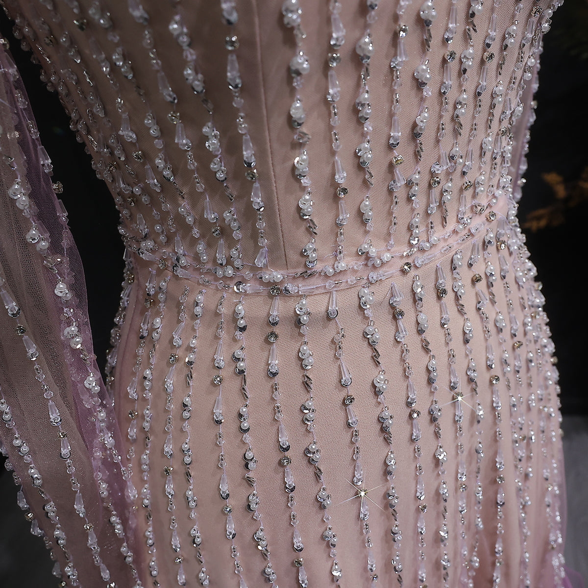 Luxury Long Sleeve Off Shoulder Evening Dress SS328 